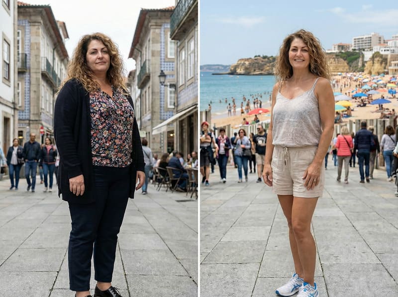 A mãe de Ana, antes e depois